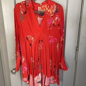 butterfly high low Free People long sleeve top